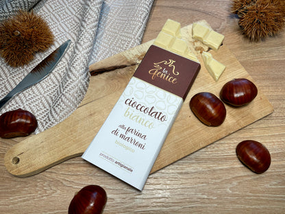 Cioccolato bianco alla farina di castagne biologico